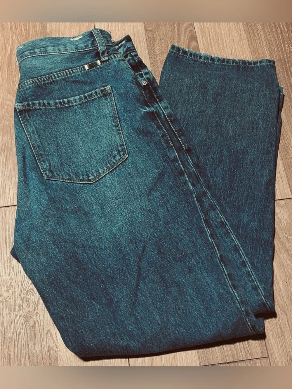 KanCan Mid Blue Slim Straight Distressed Jeans